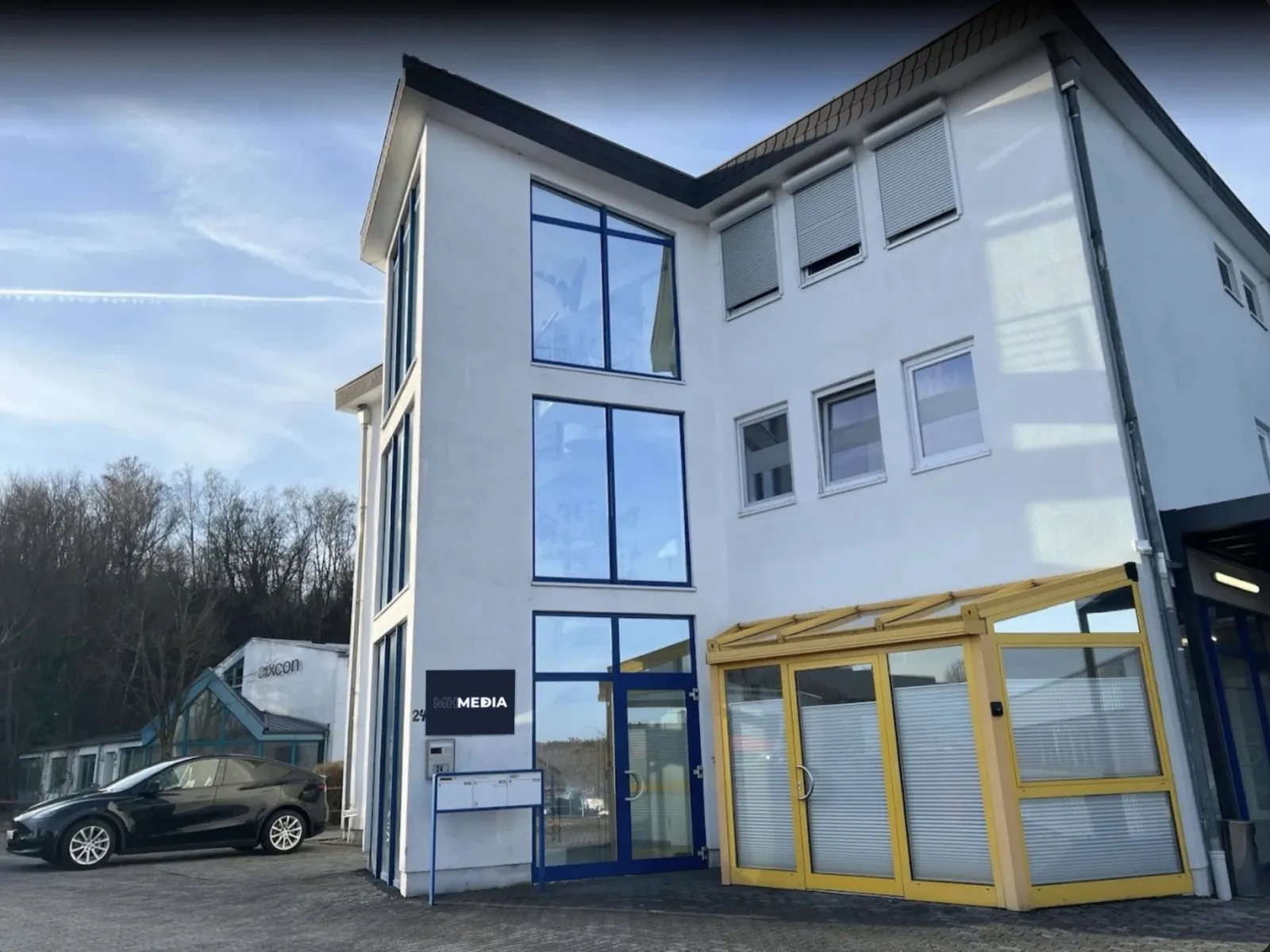 Das Gebäude von MH MEDIA in Stolberg